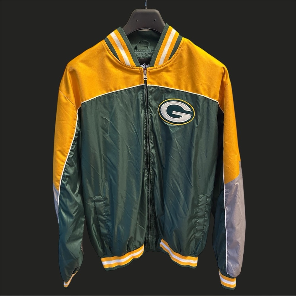 Vintage Green Bay Packers Stitched NFL Brand Bomber Jacket — Varsity Jacket